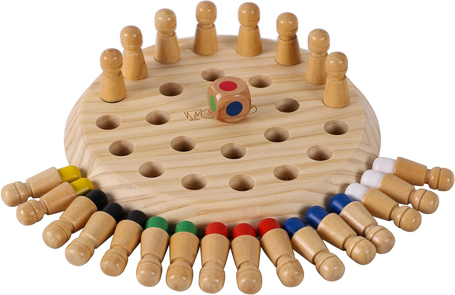 TOWO Wooden Memory Games for Children - Family Board Games for Kids and Adults -Wooden Educational Toys for 3 Years Old - Fourinarow image number 4