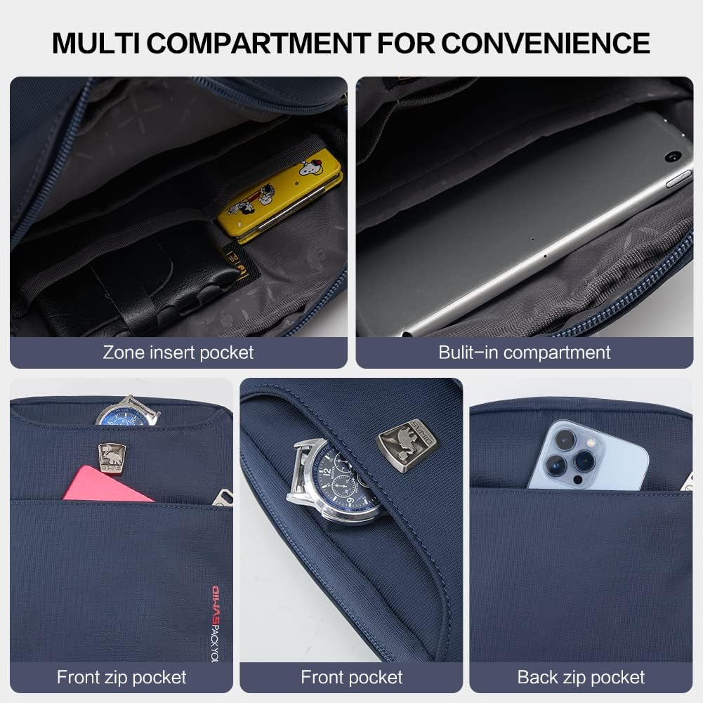 OIWAS Small Messenger Bag Crossbody Shoulder Bags for Men, Mini Sling Pack Handbag Mens Nylon Travel Purse