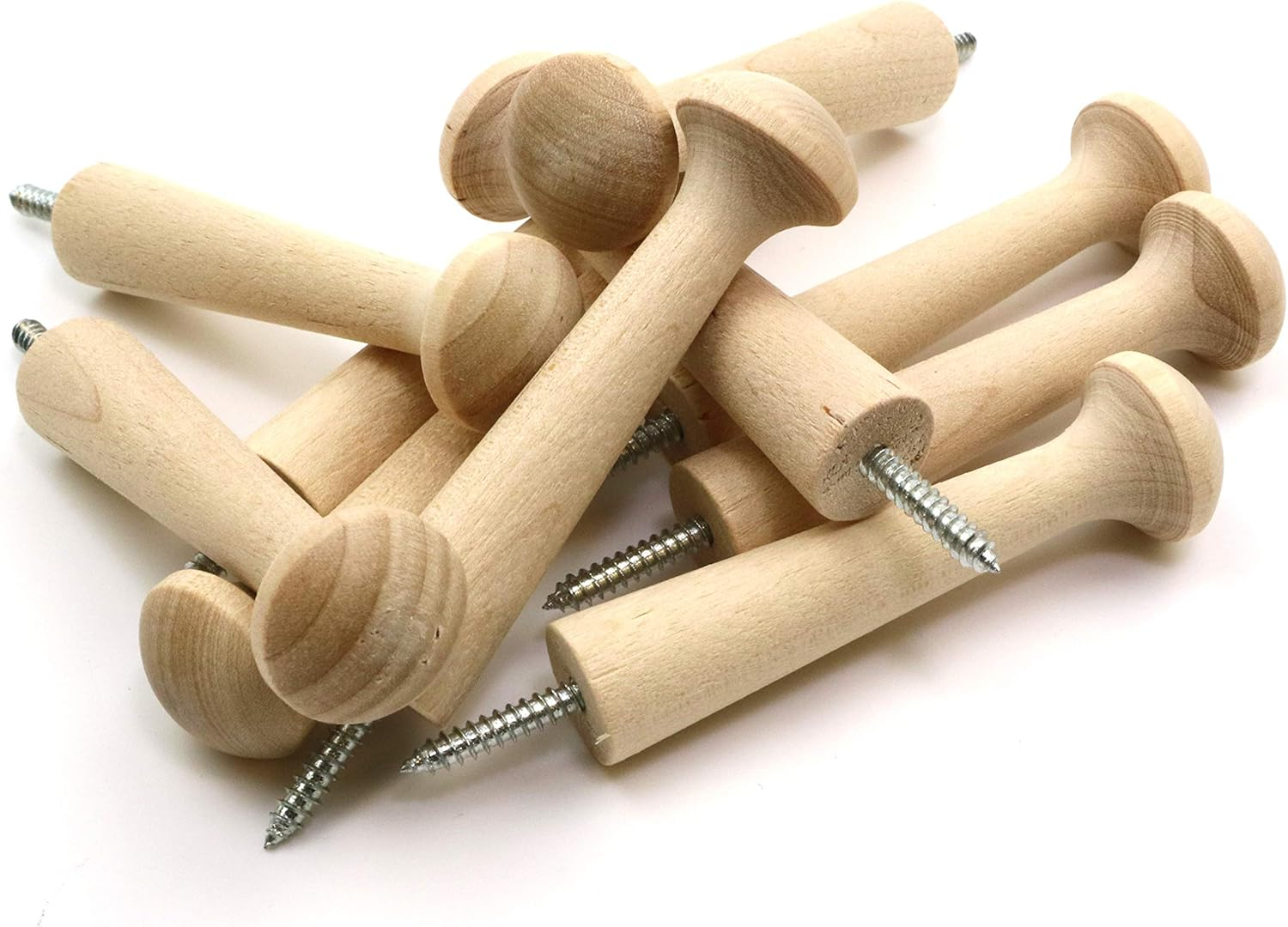 Birch Shaker Peg - Screw in Version 3.5" / 90Mm (Pack of 10) image number 4