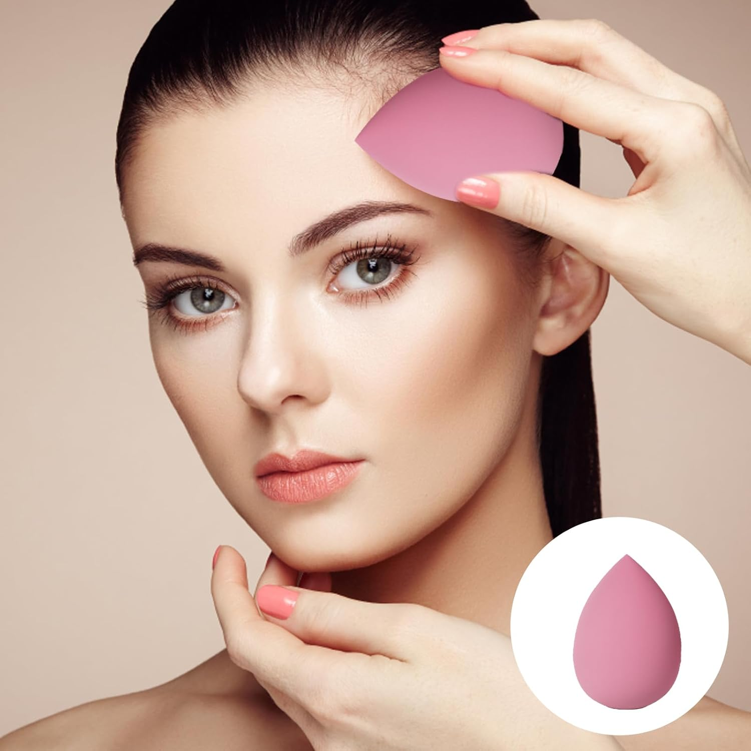 8 Pcs Beauty Blender, Makeup Sponge Set for Foundation and Powder Application, Professional Beauty Sponge with Multiple Shapes, Travel-Friendly