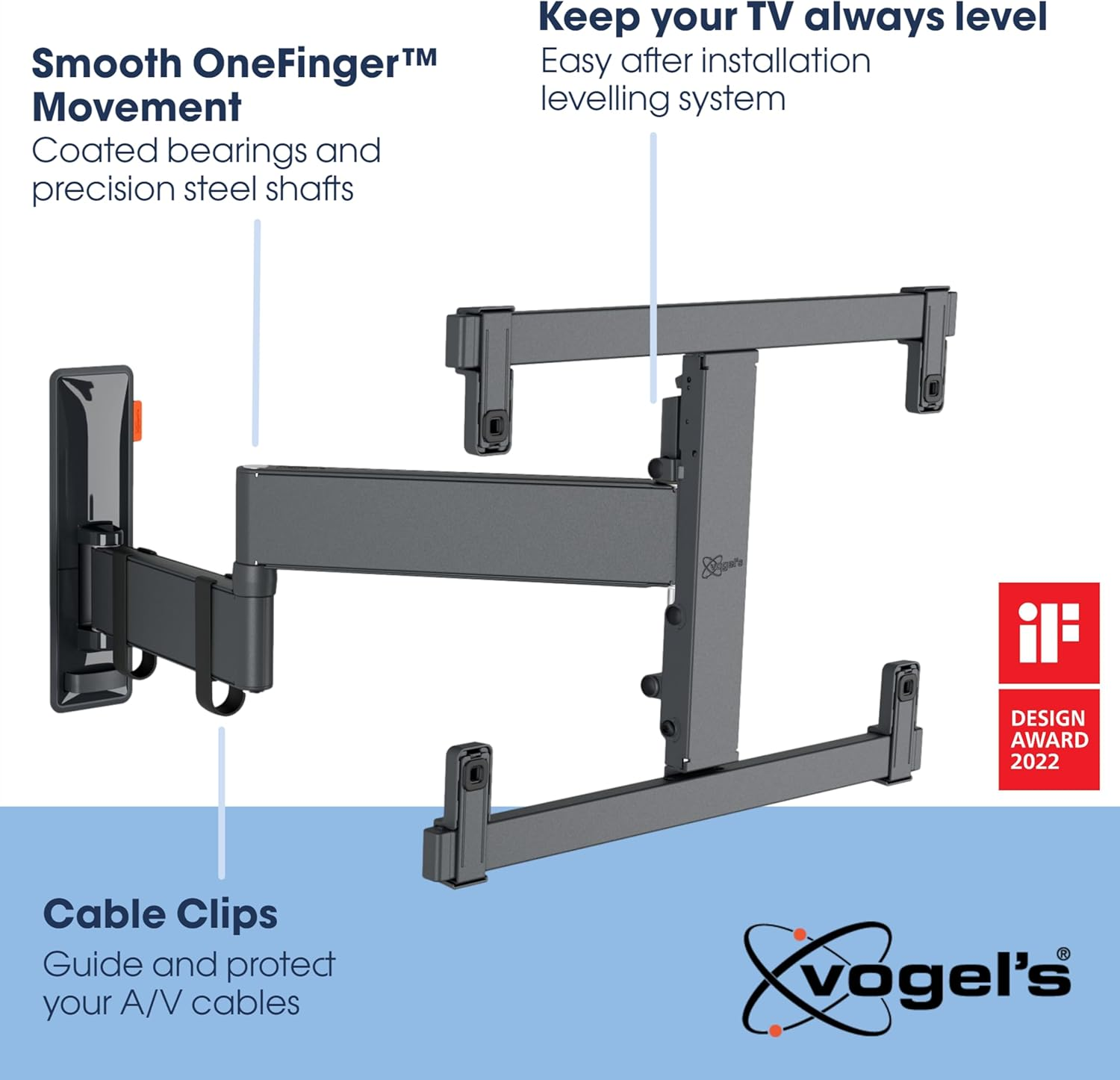 Vogel'S TVM 3465 Medium Full-Motion OLED TV Wall Bracket image number 1