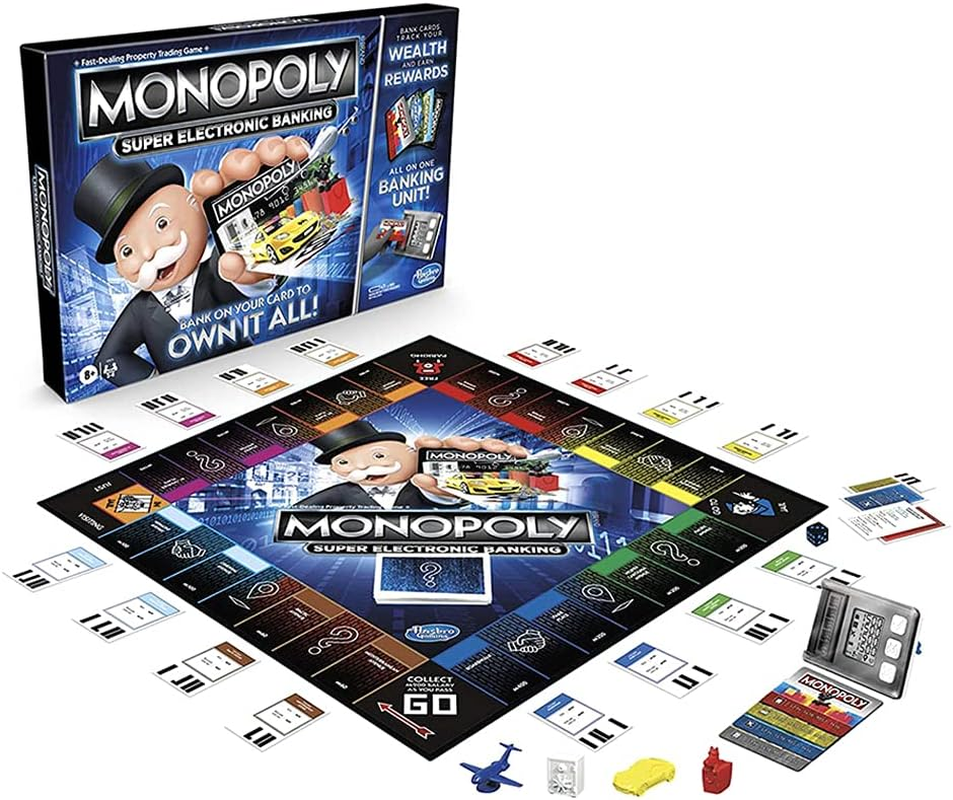 MONOPOLY - Ultimate Rewards Board Game - Electronic Banking Unit with Cashless Gameplay - Tap Technology - 2 to 4 Players - Family Board Games and Toys for Kids - Boys and Girls - Ages 8+