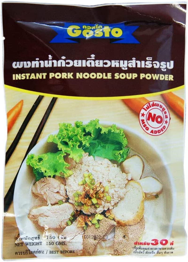 Gosto Instant Pork Noodle Soup Powder 150 G image number 2