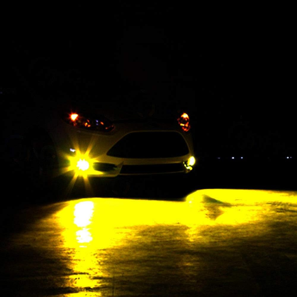 Baceyong Automotive LED Bulbs, 2PCS 10W H3 Fog Light Bulbs, 3000K Replacement Bulbs, Used for Headlights, Fog Lights, Daytime Running Lights, Yellow image number 3