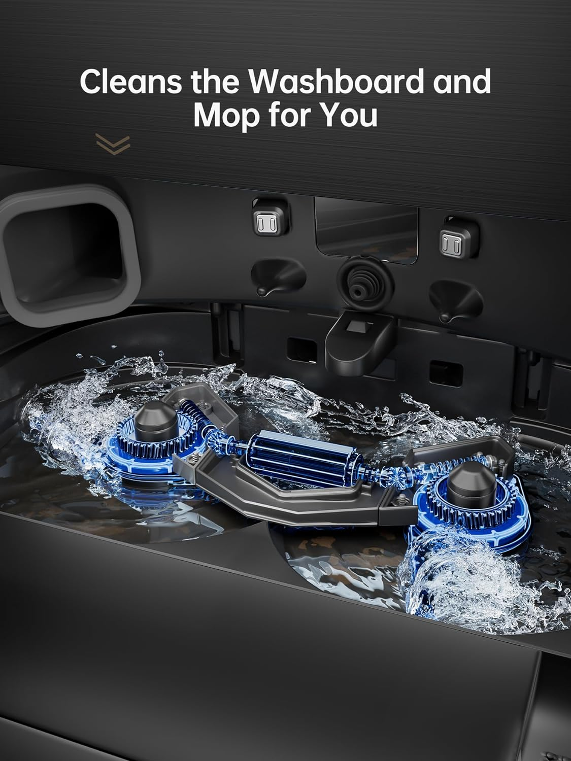 Dreame X40 Ultra Robotic Vacuum with Removable & Liftable Mop, 12,000Pa Suction, Sidebrush Extensive Cleaning, Hot Water Mop&Washboard Self Cleaning image number 3