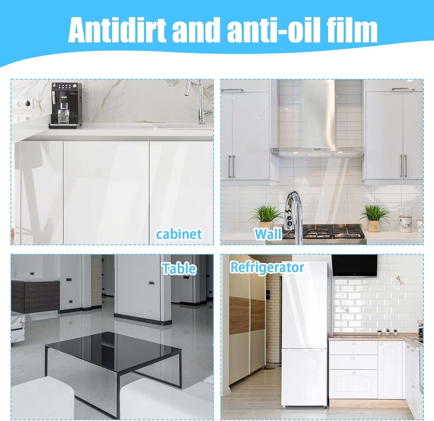 Clear Contact Paper Peel and Stick, 42 * 100Cm Self Adhesive Contact Paper Clear Wall Protector, Waterproof Oil Proof Removable Film Transparent Kitchen Stove Backsplash Protector for Wall image number 2