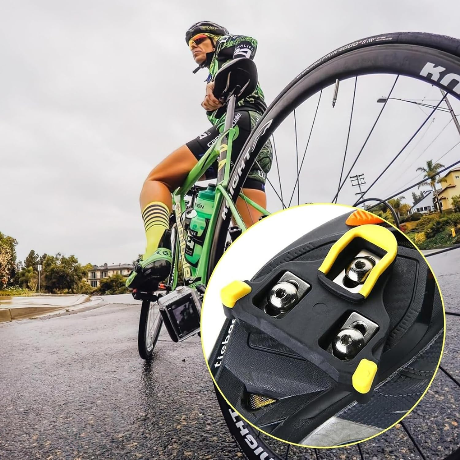 GAIVEK 2 Pcs Bike Cleats 6 Degree Float Compatible with Shimano Cleats, Cycling Pedals Cleat for SPD-SL System Shoes Indoor Outdoor Road Bicycle Cleat Set