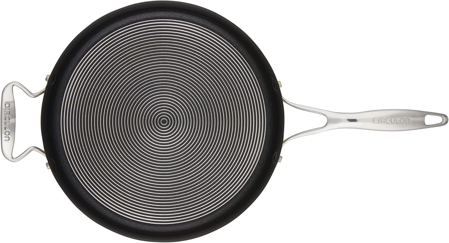 Circulon Stainless Steel Saut&eacute; Pan with Lid and Steelshield Hybrid Stainless and Nonstick Technology, 5 Quart