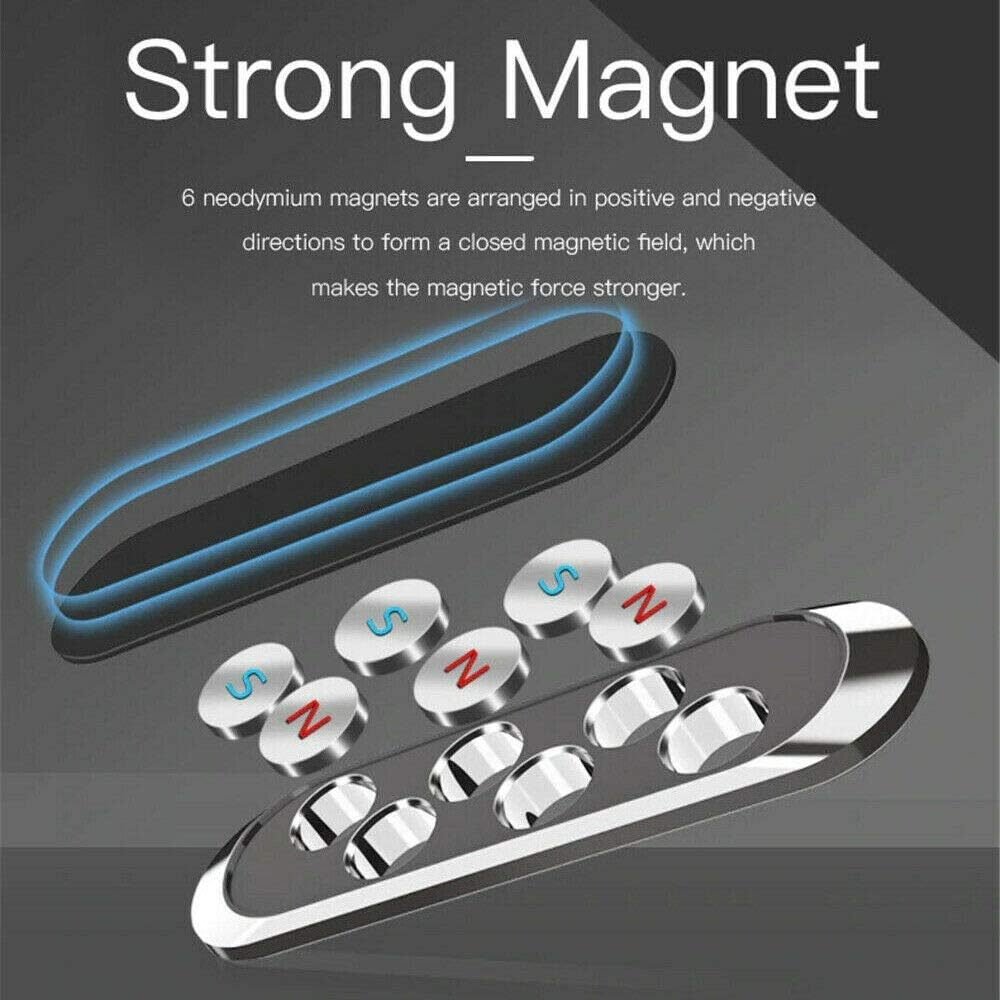 Car Phone Holder Mount for GPS PDA Smart Phones Universal Magnetic Magnet (Rose Gold) image number 5