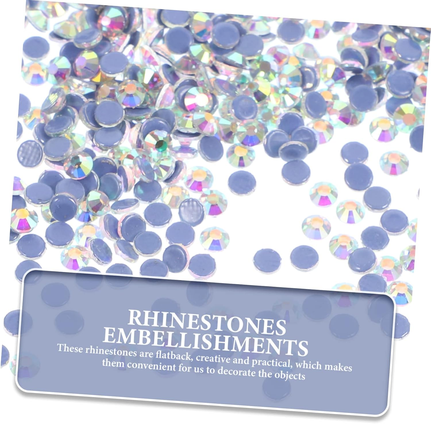 LIFKOME 2880Pcs Flatback Glass Rhinestones Ab Ss10 (2.7-2.8Mm) Hot Melt Iron on Rhinestone Kit for DIY Crafts Clothes Shoes Bags Decoration image number 2