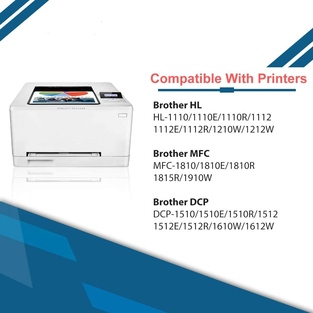 TN1070 Drum DR1070 Compatible with Brother MFC-1810 MFC-1815 MFC-1910W DCP-1510 DCP-1512 HL-1110 HL-1111 HL-1112 (2 Pack image number 4