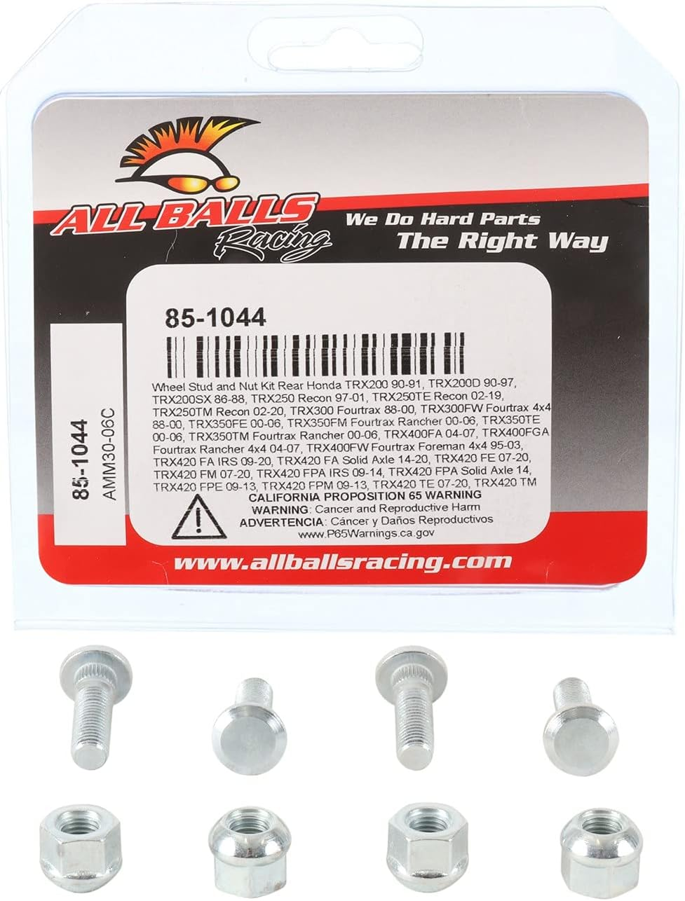 All Balls Racing 85-1044 Wheel Stud and Nut Kit image number 3