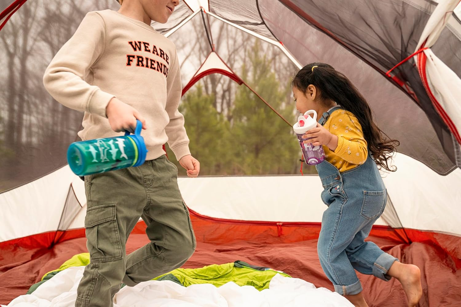 Camelbak Kid'S Eddy+ Water Bottle, Explorer Patches, 0.4 Litre Capacity