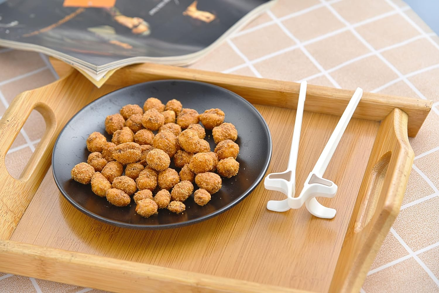 New Upgrade 2Pcs Finger Chopsticks for Gamers,Snack Clips,Video Game Party Supplies,Kids Chopsticks,Creative Gamer Accessories,Gifts for Gamers image number 3