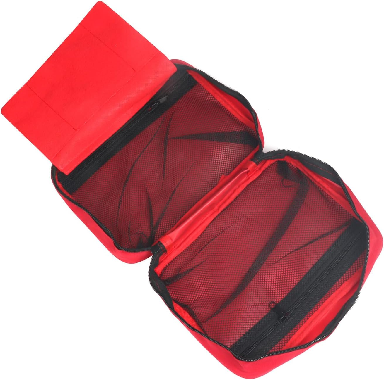 Red First Aid Bag Empty Travel Rescue Pouch Medical Bags First Responder Storage Compact Survival Medicine Emergency Bag for Car Home Office Kitchen Sport Outdoors (Red CLB)