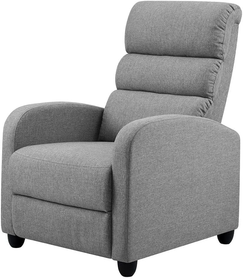 Artiss Recliner Chair Fabric Lounge Sofa Armchair, Home Furniture Health Personal Care, Adjustable Backrest Footrest Seat for Ultimate Comfort Office Grey