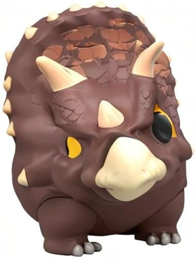 ​Jurassic World Bite Club Collectible Figure, Triceratops Chubby Stylized Dinosaur Approx 4-Inch Figure with Accessory​ image number 4