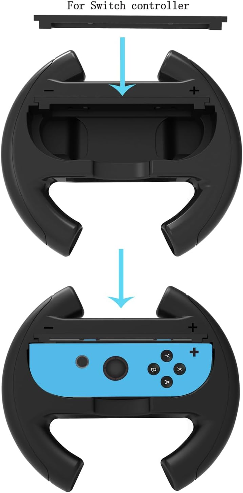 Racing Steering Wheel for Nintendo Switch/Switch 2, Racing Wheel Table Attachment with 4 Suction Cup for Joycons, Enhanced Stability for Immersive Racing Games image number 5