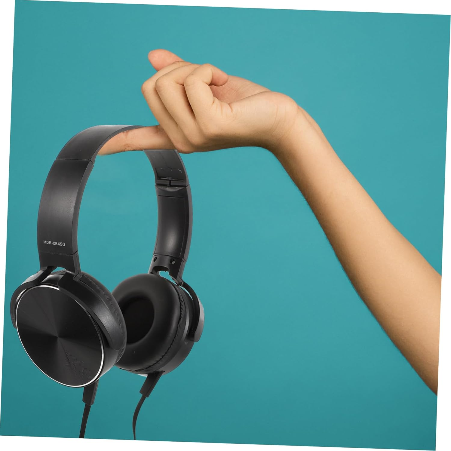 Vaguelly Portable Noise Reduction Headset with Microphone, Head-Mounted Wired Headphones for Computer and Laptop, Black Portable Music Headphone Suitable for Office and Travel Use image number 1