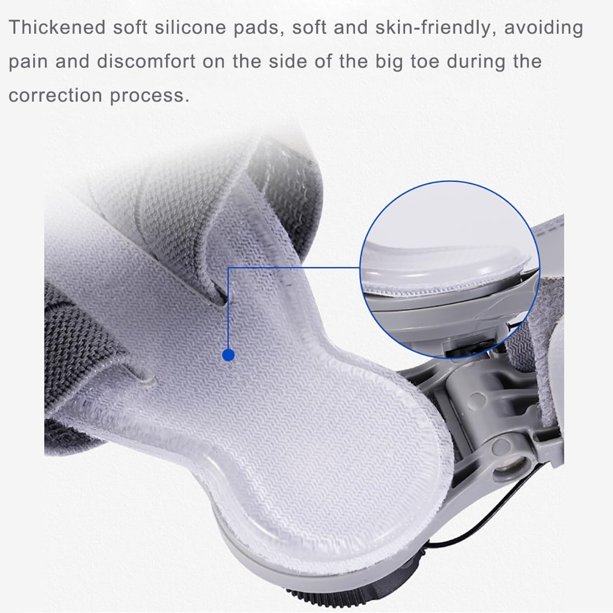 Bunion Corrector, Big Toe Bunion Corrector for Men Women, Adjustable Knob Bunion Support Splint with Anti-Slip Heel Strap for Big Toe Bunion Relief (Color : Gray Black Buckle) image number 3