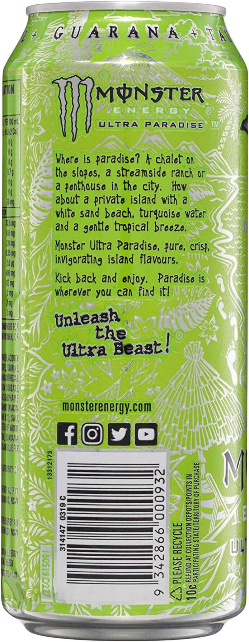 Monster Energy Drink Ultra Paradise 24 X 500Ml