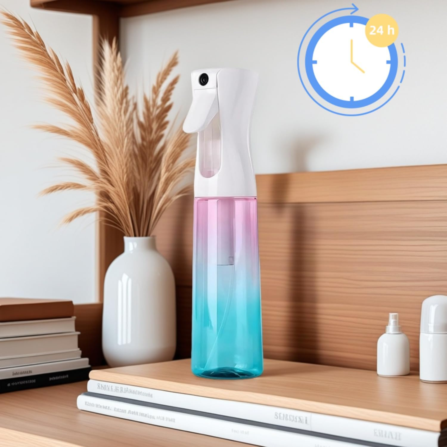 2 Pack Water Spray Bottles, Continuous Mister Spray Bottle for Hairstyling, Cleaning, Plants, Pets, Barbers, Salons, Essential Oil Scents, 6.8 OZ / 200 ML image number 4