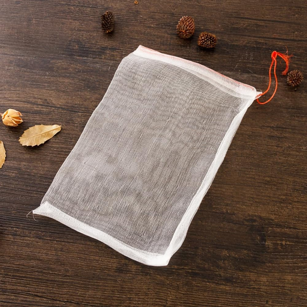 50 PCS Fruit Protection Net Bags with Drawstring,Agriculture Garden Fruit Vegetable Protection Net Bags,Garden Plants Cover Mesh Netting,Mesh Exclusion for Pest Control (10Cm X 15Cm) image number 3