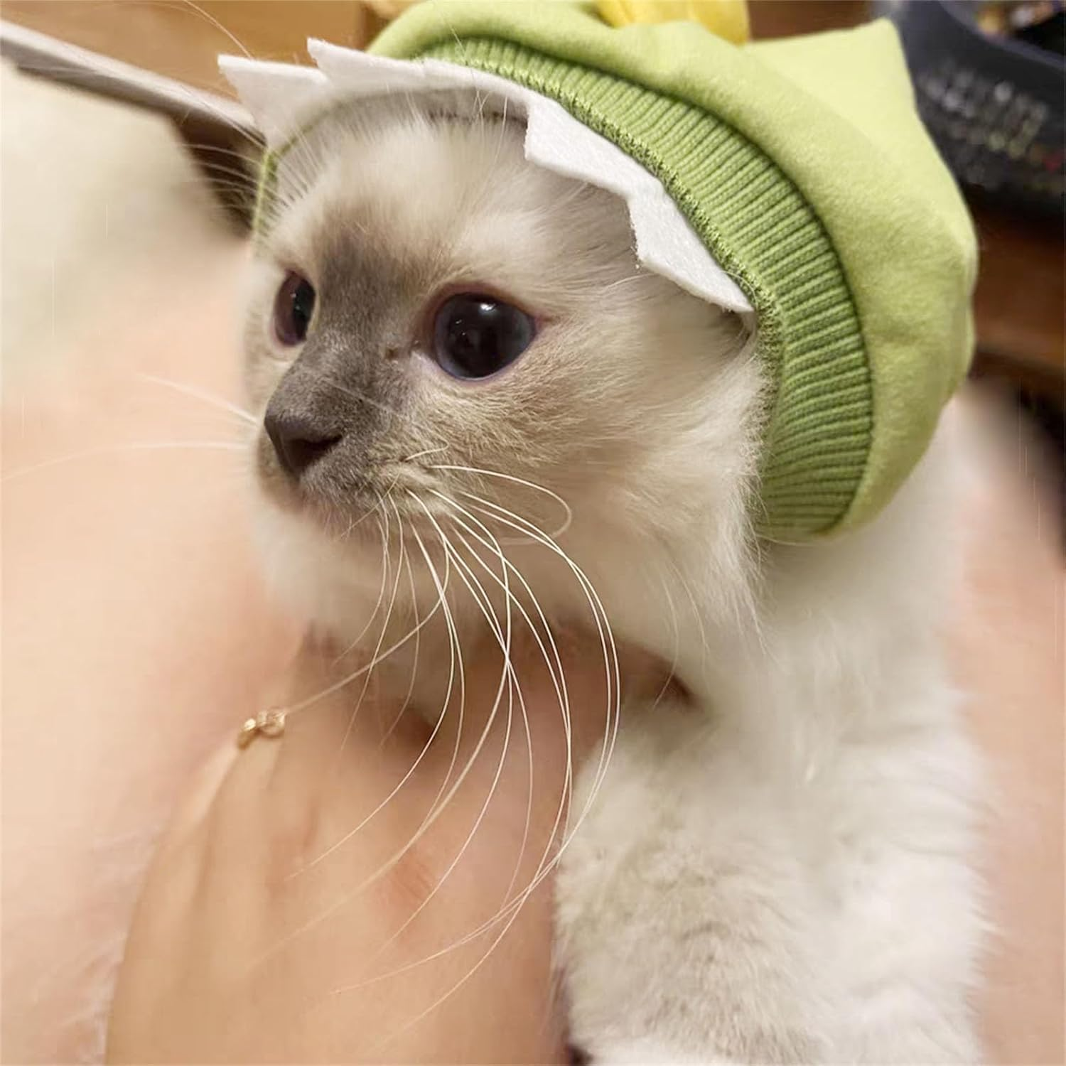 Quiet Ears for Dogs and Cats Pet Soothing Hat Dog Ear Muffs Noise Dog Hats Pet Ears Warm Dog Ear Cover Winter Hat Dogs Head Wrap for Small Dogs Cats Pets (Green, L) image number 2