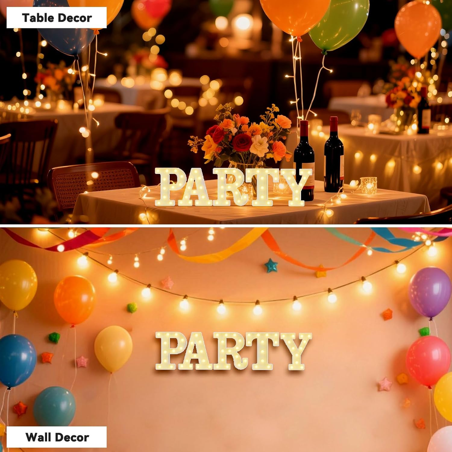 Ledido LED Light up Marquee Letters Sign - Cool & Warm Light up Letters for Birthday Decorations, LED Letter Lights for Proposal Wedding Grad Bar Home Bedroom Table Wall Party Decor, Letter S image number 4