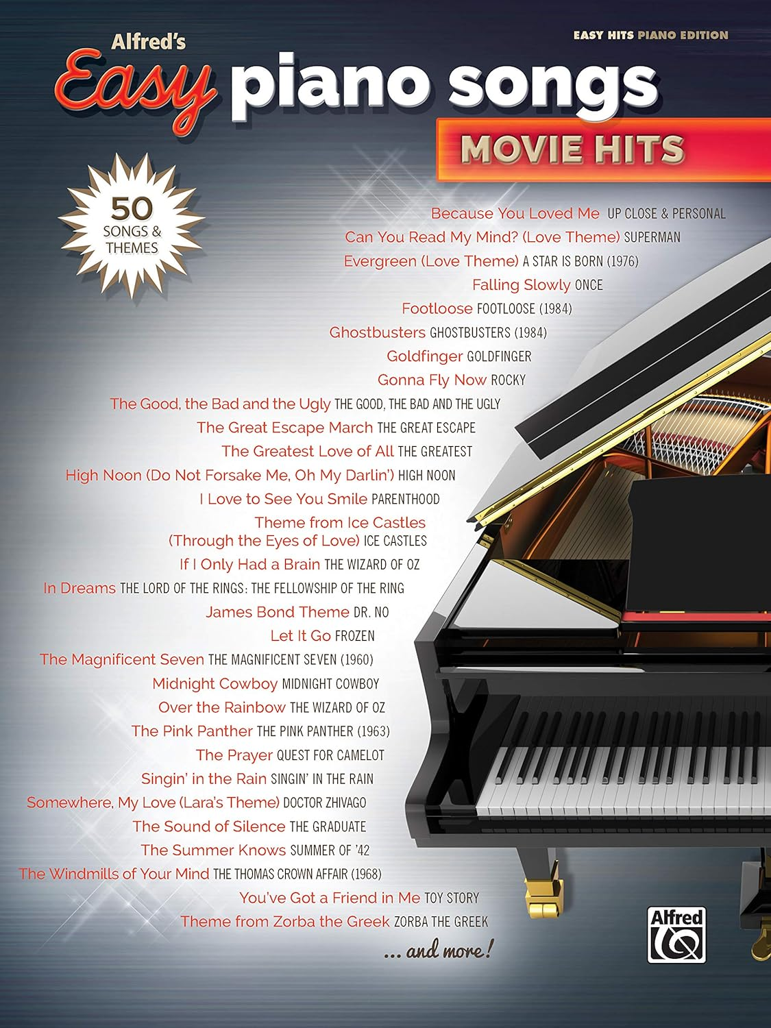 Alfred'S Easy Piano Songs -- Movie Hits: 50 Songs and Themes image number 1