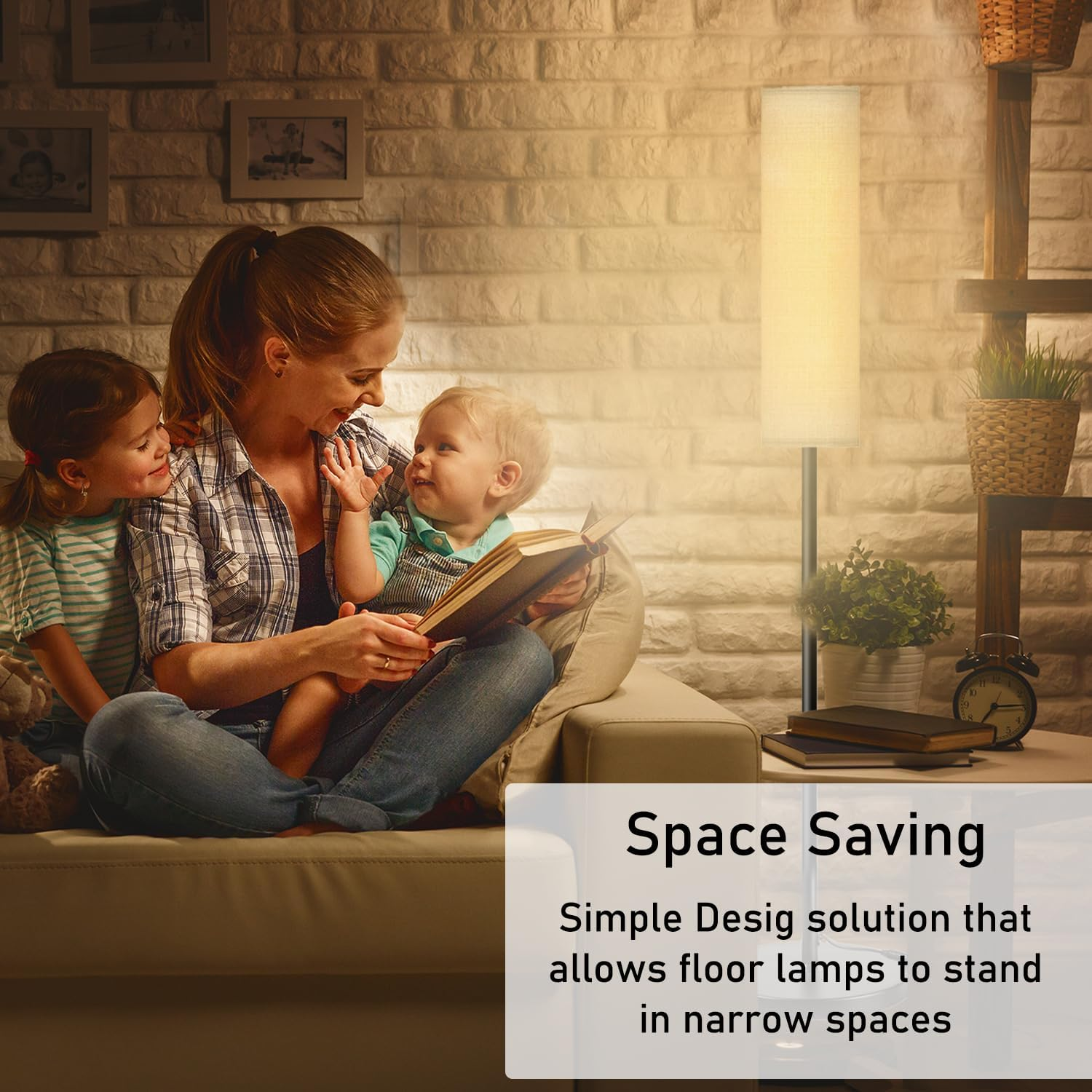 Floor Lamp for Living Room,Modern LED Floor Lamp with Foot Switch & Remote Control and Stepless Dimmable Colors Temperature & Brightness,9W Bulb Included for Living Room,Bedroom, Office image number 2