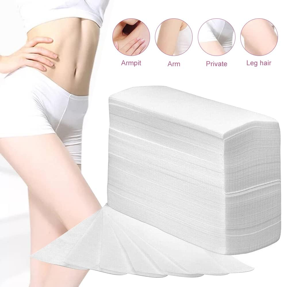 200PCS Wax Strips, Non Woven Fabric Disposable Soft Hair Removal Paper, Professional Beauty Salon Shaving Waxing Strip for Leg, Arm image number 4