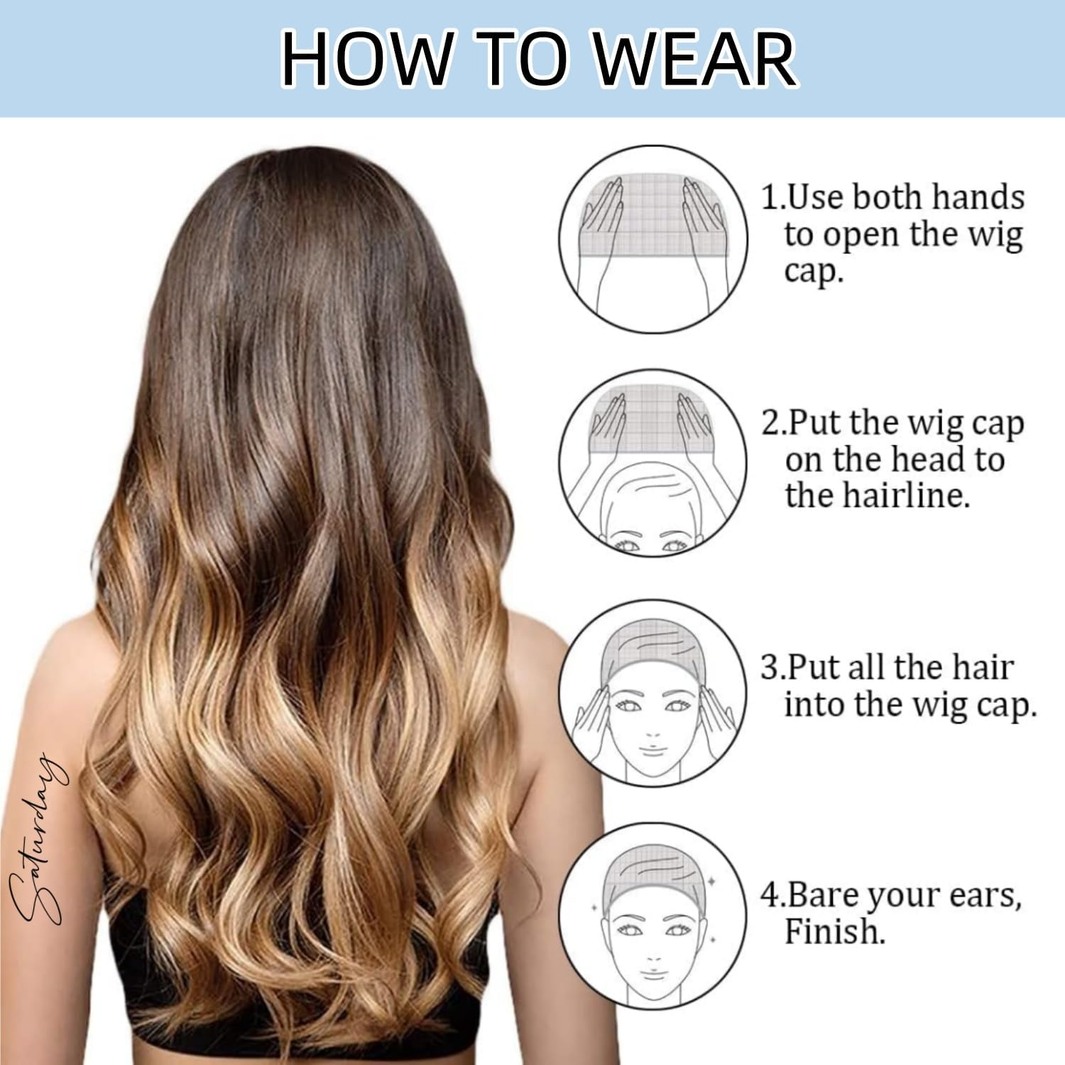 Wig Caps,12Pcs Nude Beige Stocking for Wigs Stretchy Nylon Natural Transparent HD Cap image number 6