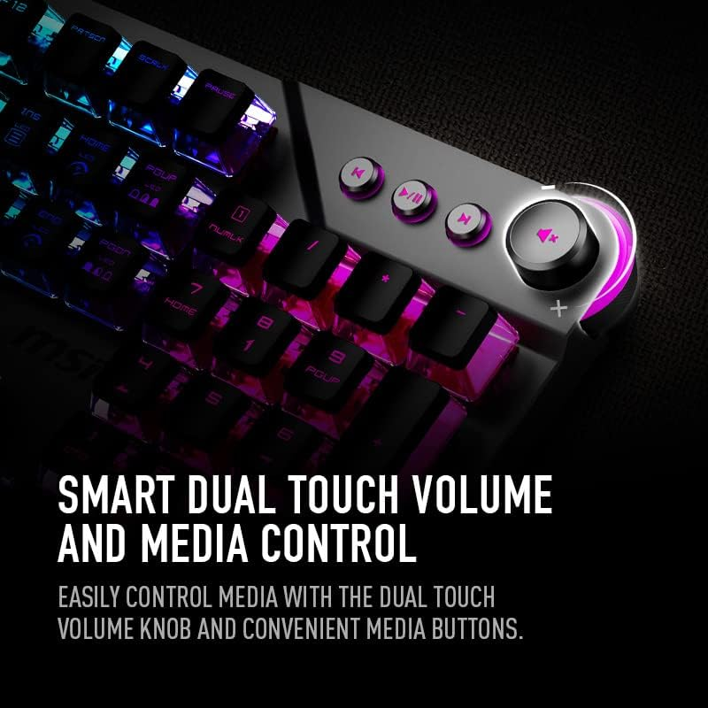 MSI Vigor GK71 Sonic US Mechanical RGB Gaming Keyboard Sonic Red Switches image number 1