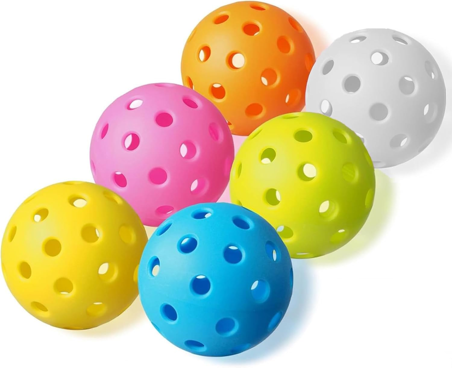 6 Pack Pickle Ball with 40 Holes, Pickleballs High Durability, Outdoor Pickleball Balls, Colorful Pickle Balls with Superb Visibility, Consistent Bounce and Stable Flight image number 2