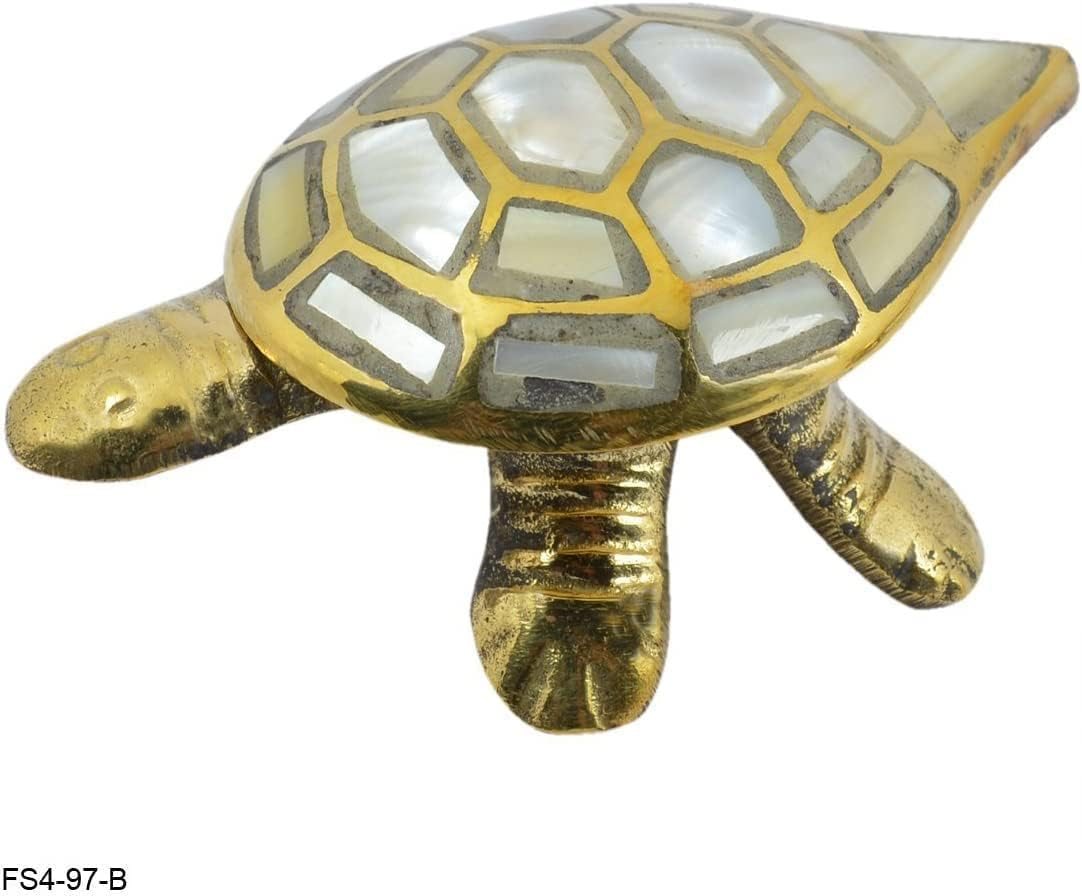 OMG Deals Feng Shui Wish Fulfilling Brass Turtle Tortoise with Secret Wish Compartment Insence Cone (10 Cm Brass Tortoise) image number 6