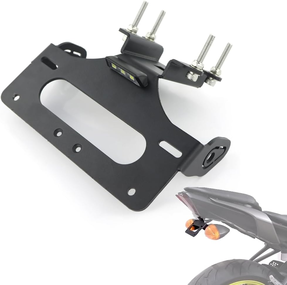 Xitomer Tail Tidy Fit for MT-07 FZ-07 2021-2024, YZF-R7 2021-2025 Fender Eliminator Bracket with LED License Plate Light for OEM &Aftermarket Turn Signal