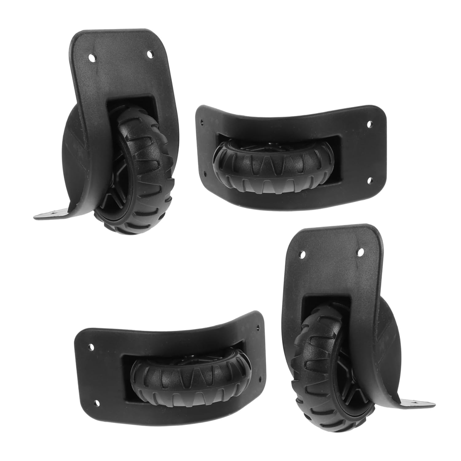 FELTECHELECTR 2 Pairs Black Luggage Repair Wheels Suitcase Spinner Replacement Accessories Suitable for Travel Bags Sturdy Directional Tank Wheels image number 4