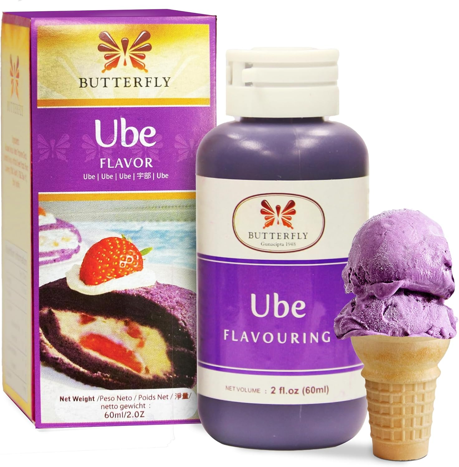 Butterfly Taro Paste - Ube Flavour 60Ml image number 3