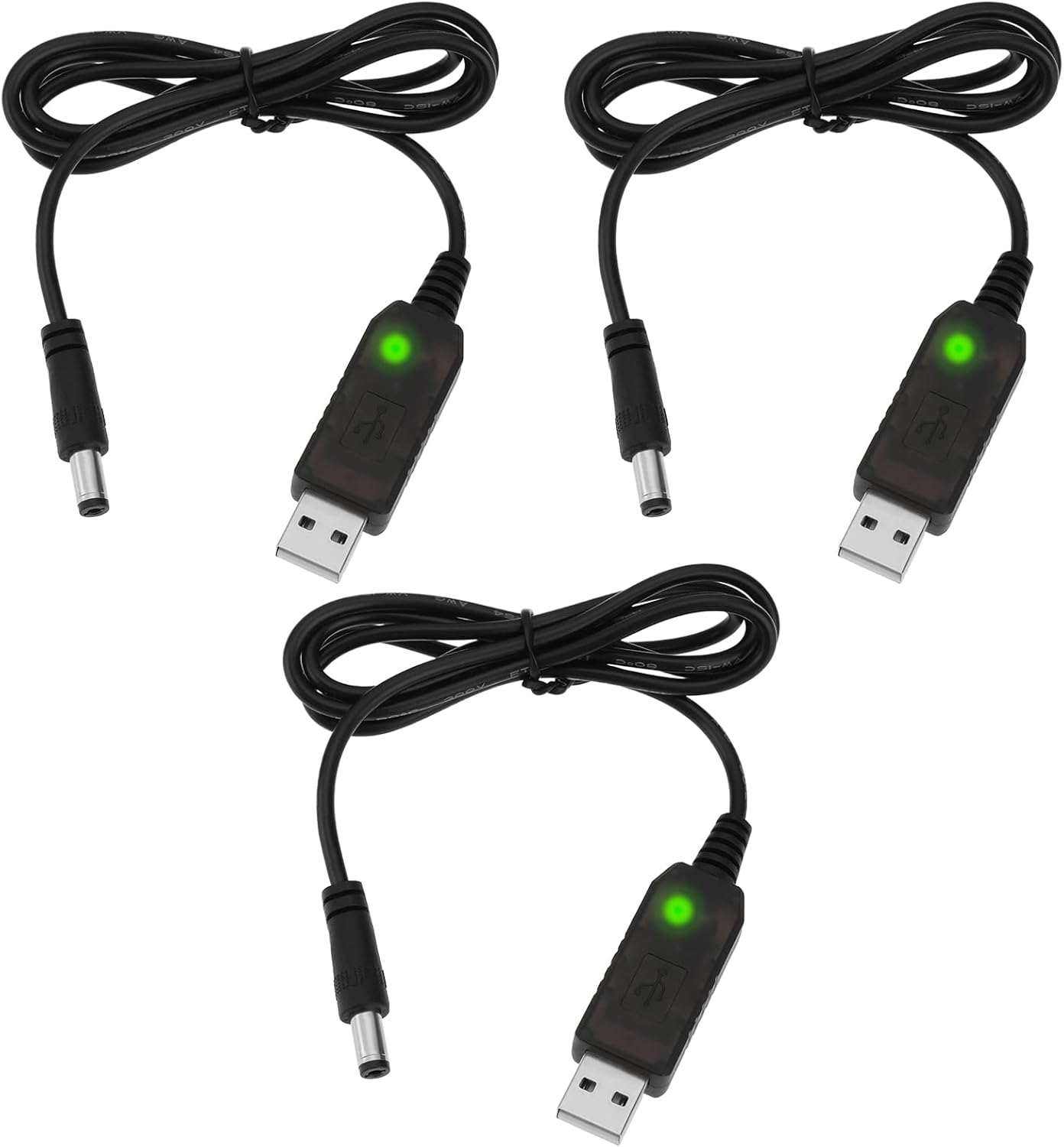 Be in Your Mind 3Pcs USB 5V to 12.6V Boost Charging Cable DC 5.5X2.1Mm Line Converter Power Charging Cable Compatible with Stoov 11.1V/12.6V Lithium Battery Pack 1M image number 5