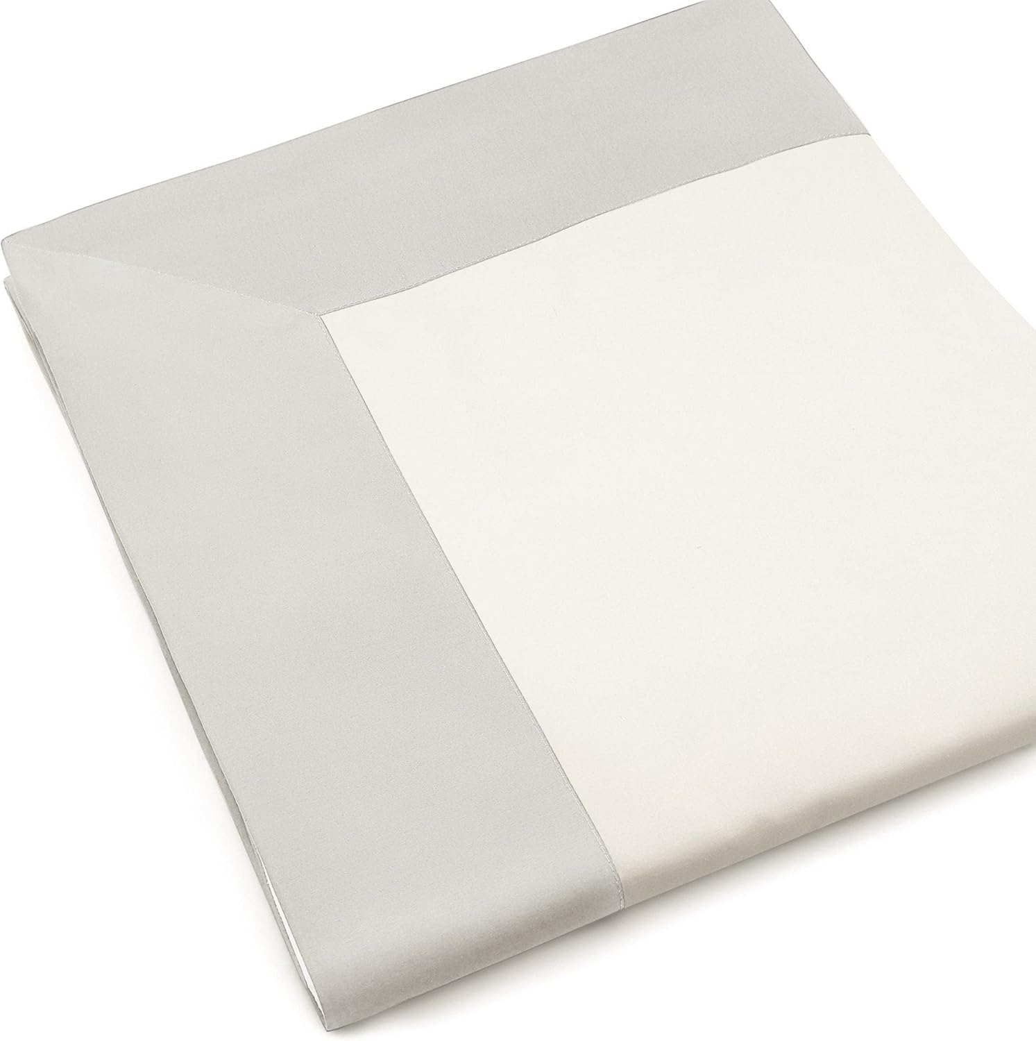 Lisola Cotton and Satin Bedding Set 1 Flat Sheet 220 X 290 Cm + 1 Fitted Sheet 140 X 200 X 30 Cm + 2 Pillowcases 80 X 50 Cm Made in Italy Diamond Pearl Grey image number 1