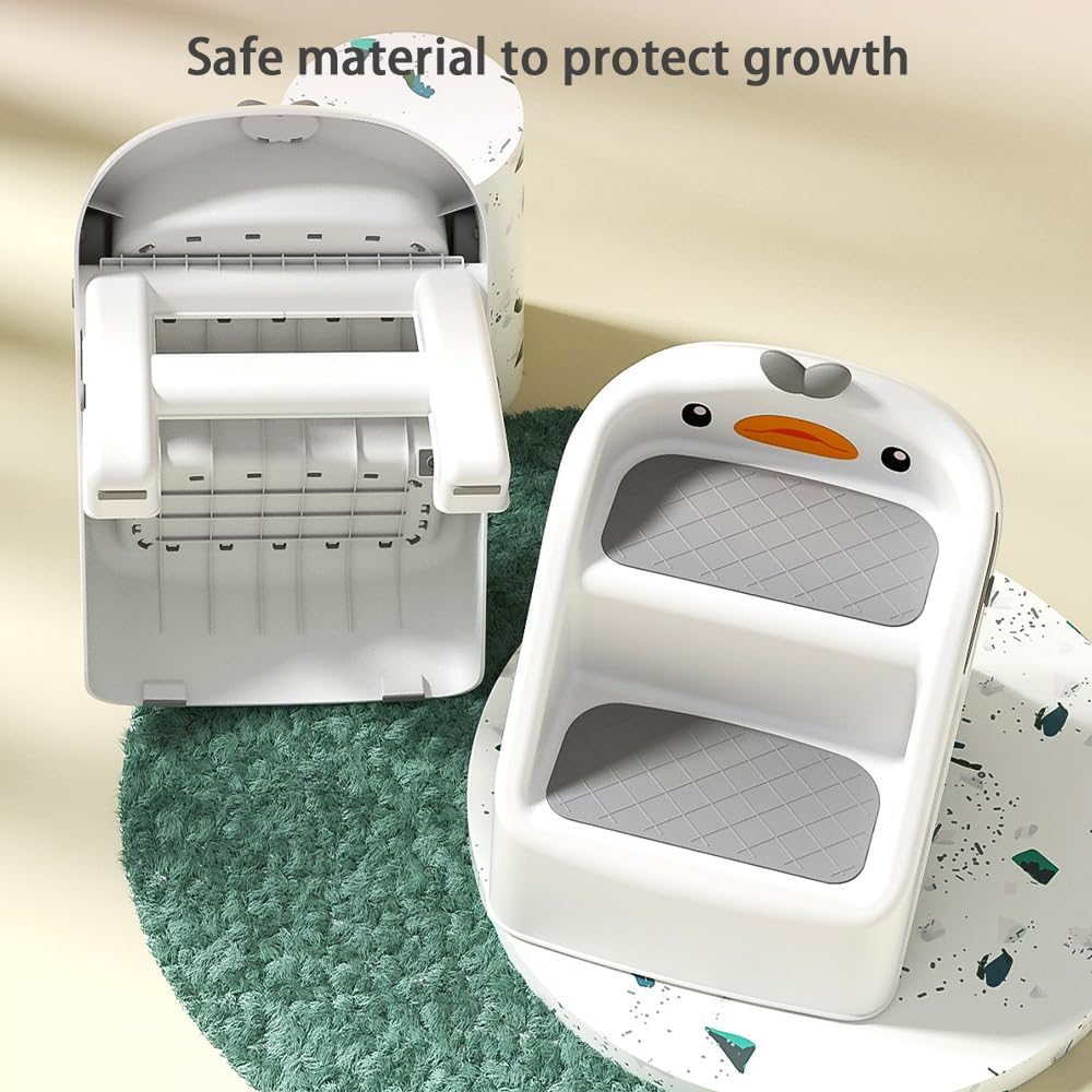 Toddler Step Stool,Folding Bathroom Stool,Potty Training Footstool,Non-Slip Ladder,Cartoon Handwashing Steps,For Bathroom,Sink,Bedroom,Kitchen image number 1
