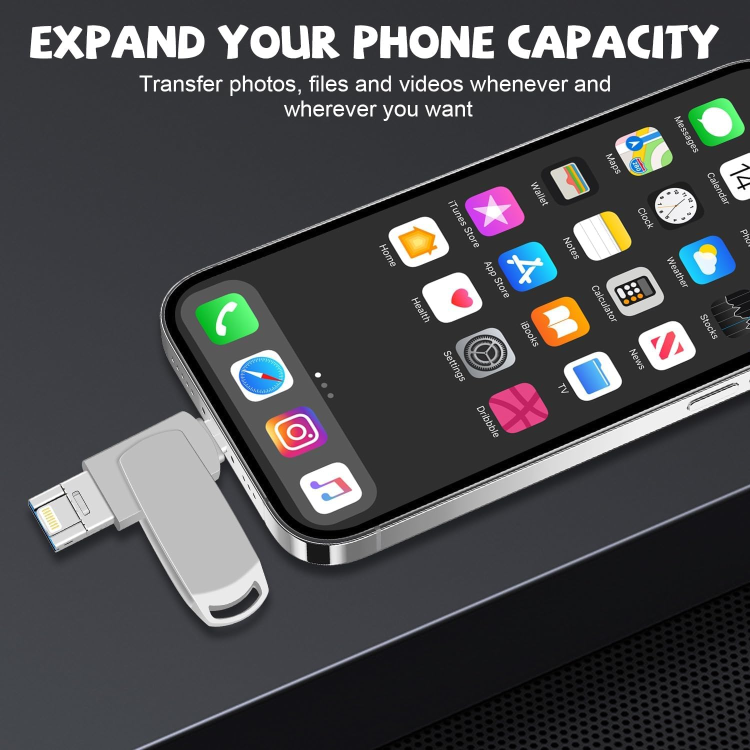 Yakiter 3 in 1 USB Flash Drive, Dual Drive, Fast Speed Flash Stick Memory Stick External Storage Compatible for Iphone/Pc/Ipad/More Device image number 6