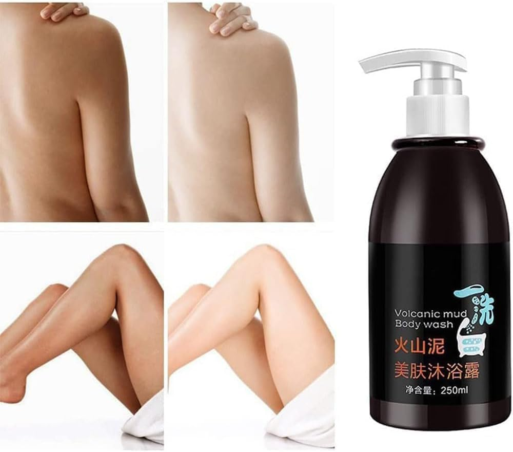Volcanic Mud Body Wash,Volcanic Mud Shower Gel-Volcano Body Wash,Deep Clean Exfoliating Moisturizing Body Lotion