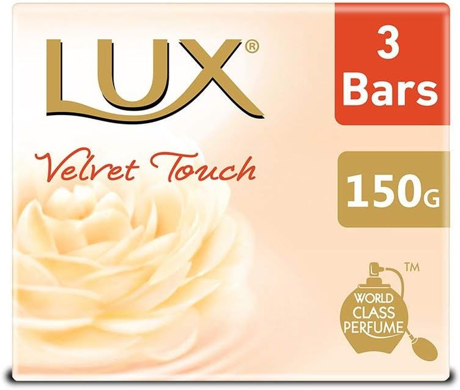 Lux Velvet Touch Jasmine & Almond Oil Soap Bar, 3X150G