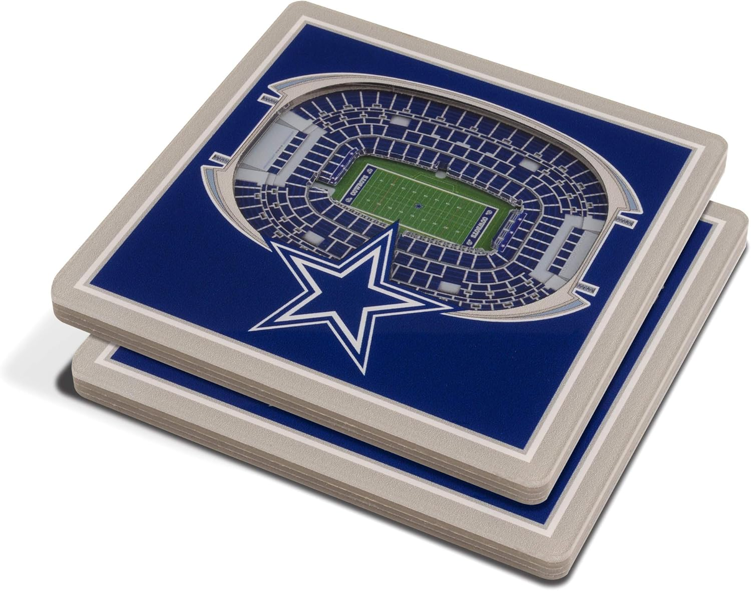 Youthefan NFL 3D Team Stadiumviews 4X4 Coasters - Set of 2