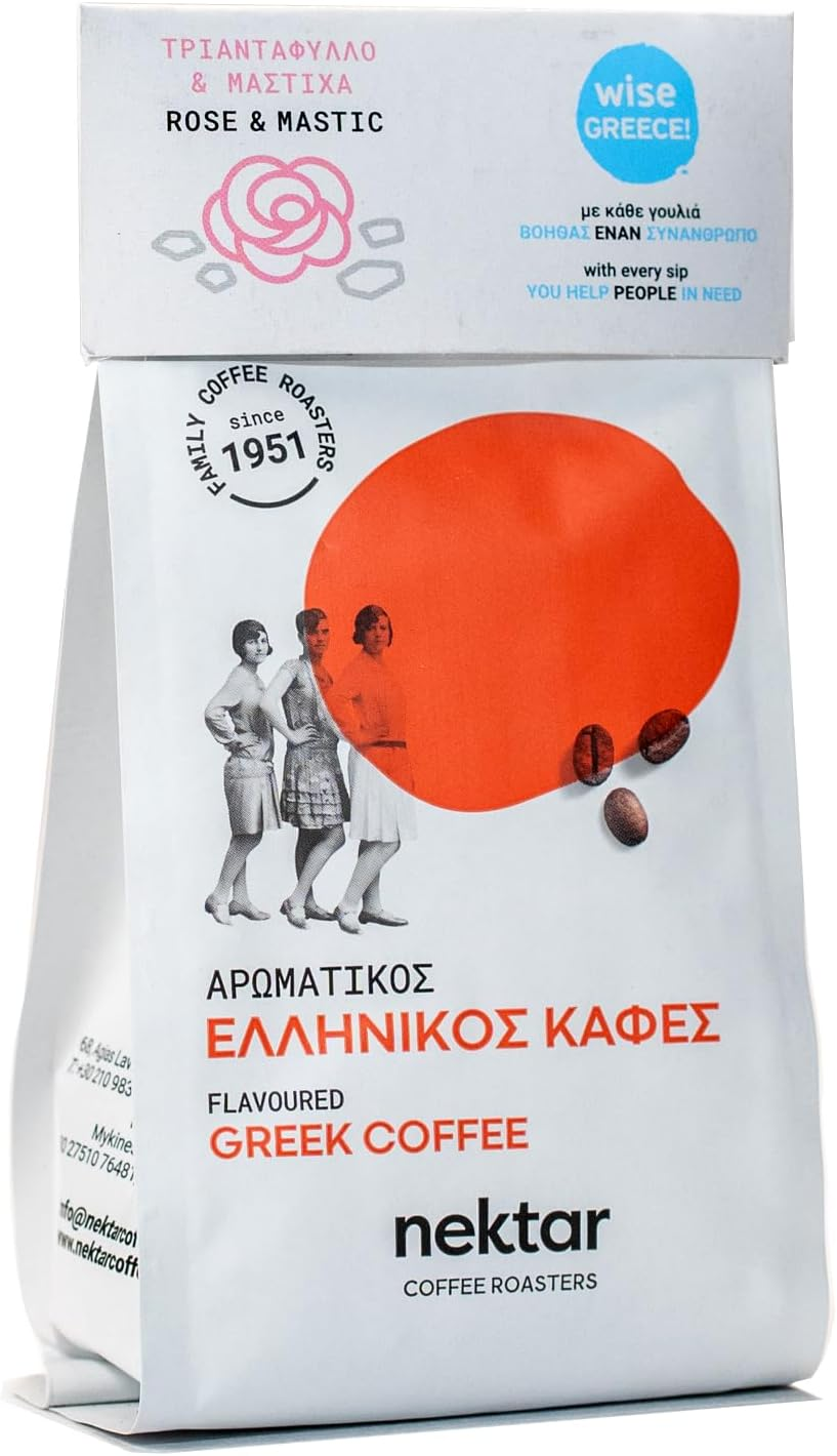 Nektar Roasting Rose Mastic Flavoured Greek Coffee 100 G image number 1