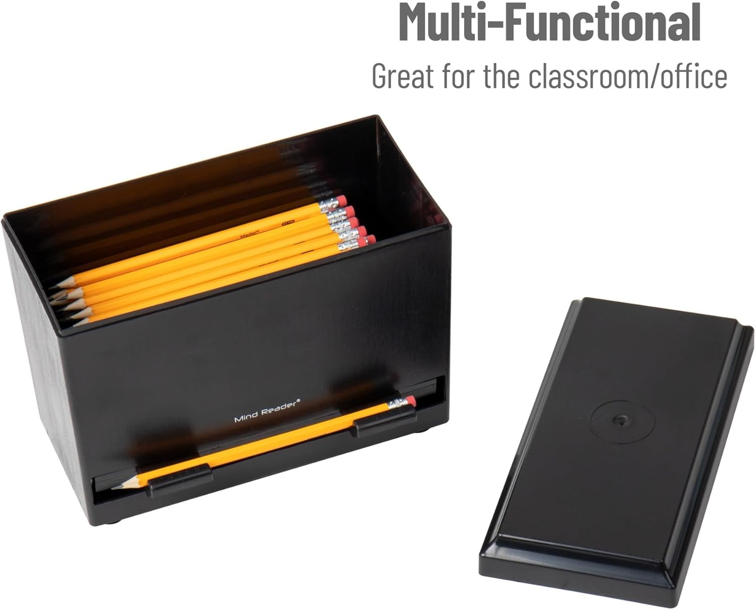 Mind Reader Anchor Collection, One Touch Straw Dispenser, Countertop Organizer, Black 4.5 X 9.25 X 7 image number 3