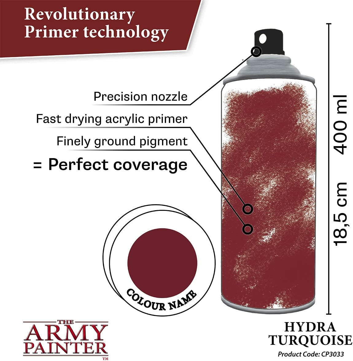 Army Painter Splash Release 2022 Spray Primer 400 Ml, Hydra Turquoise image number 5
