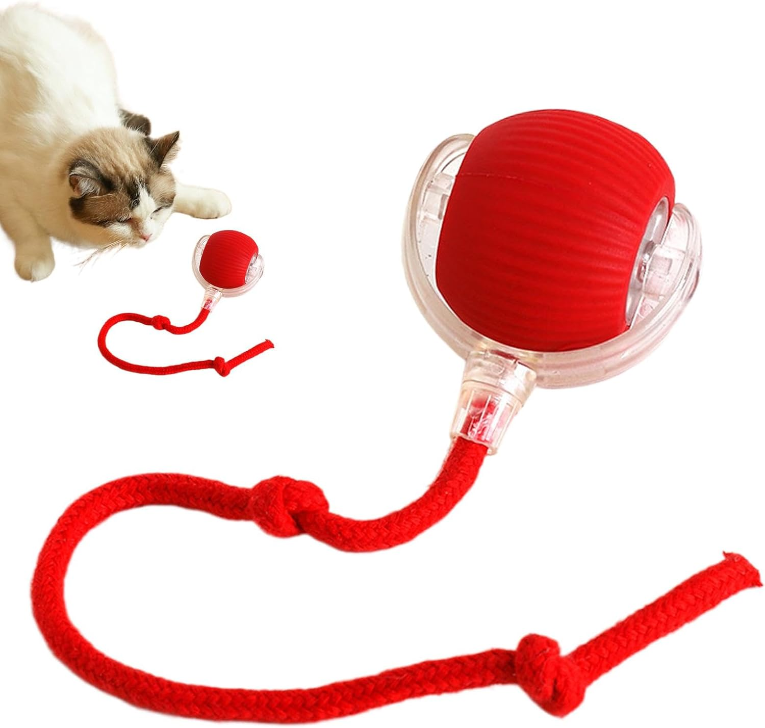 Xinhuju Smart Interactive Cat Toy Ball - Self-Moving Balls Toys,Automatic Cat Toys Ball Fast Rolling Cat Toys for Indoor Small Cats Pets